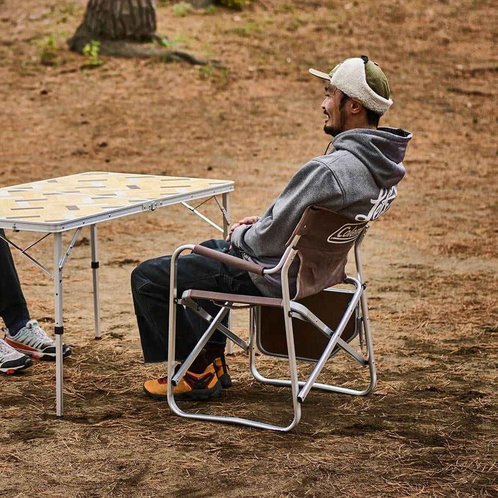 Coleman】コールマンサイドテーブル付きデッキチェアグレージュ 2脚